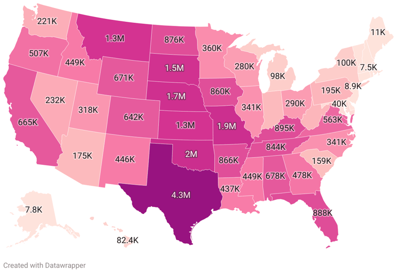 Beef Production By State