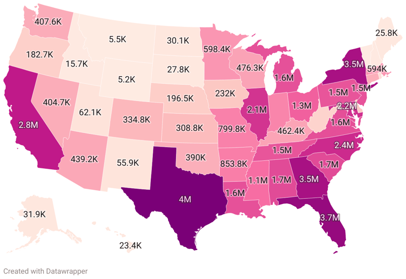 Black Population By State