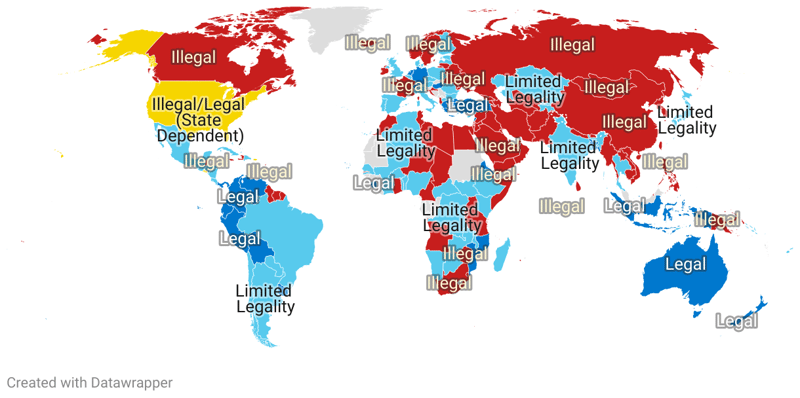 Countries Where Prostitution Is Legal