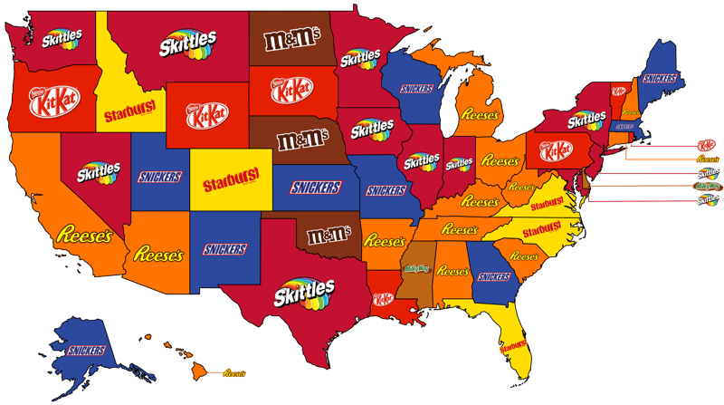 Favorite Candy by State