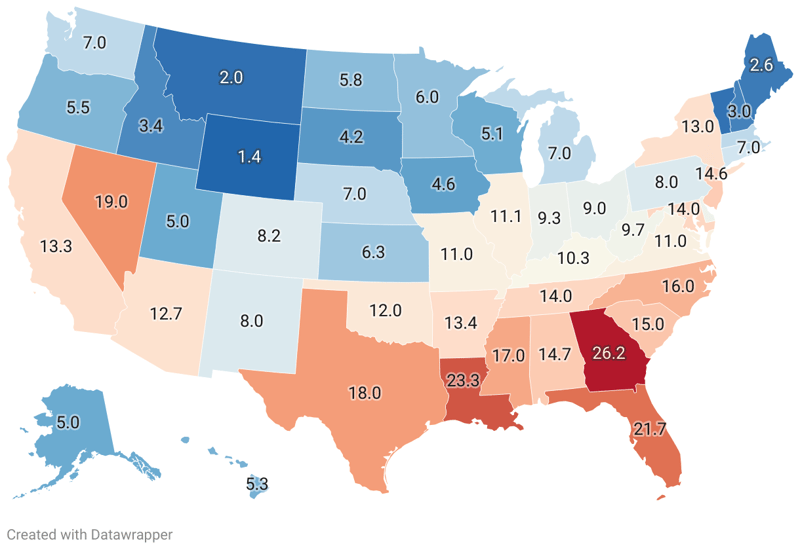 HIV Rates By State