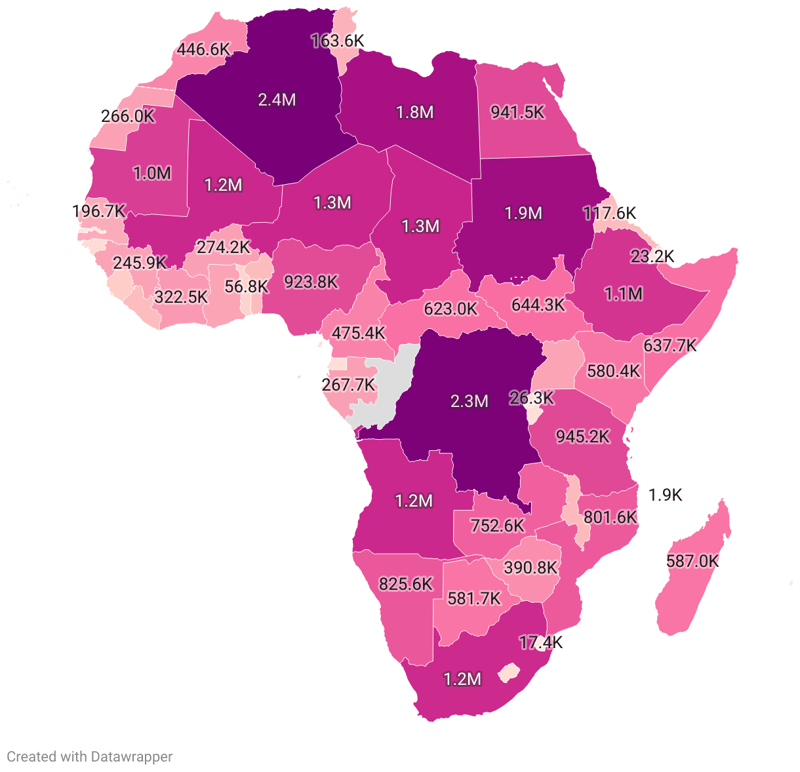 Largest Countries In Africa