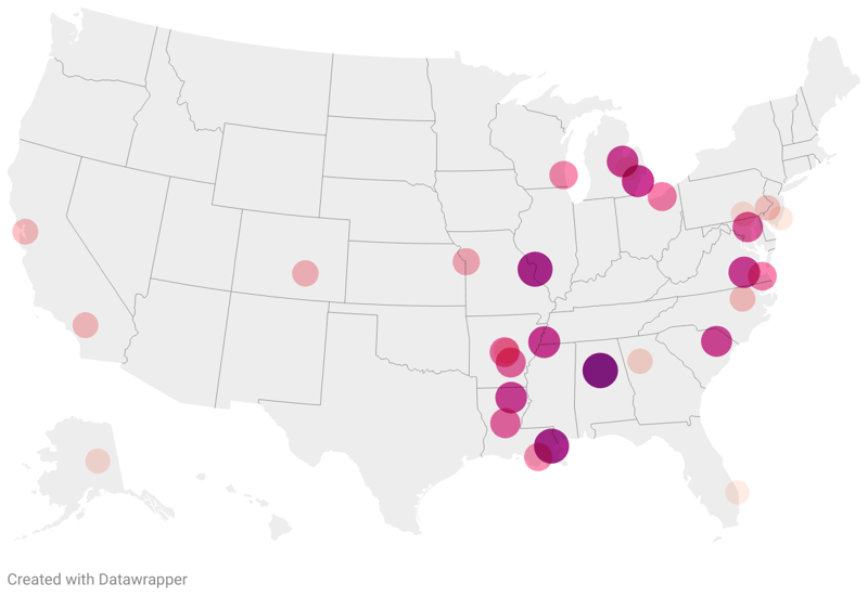 Most Dangerous Cities in the U.S.