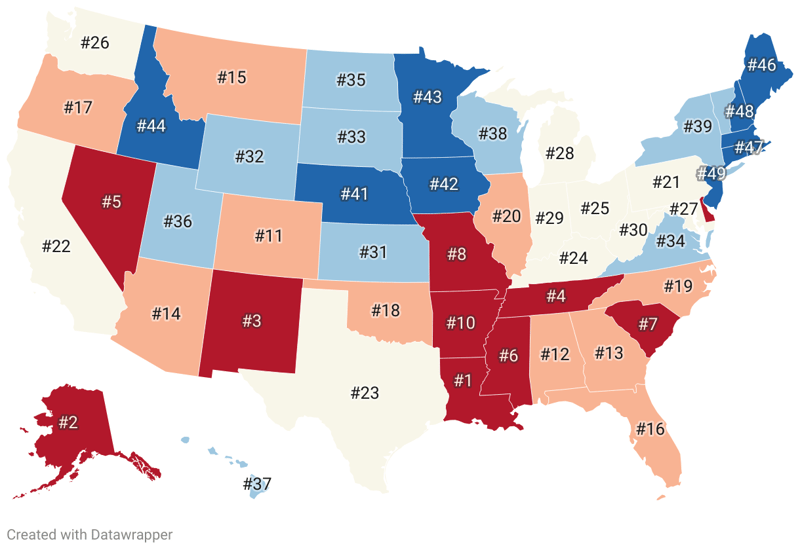 Most Dangerous States