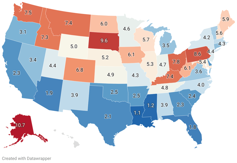 Radon Levels By State