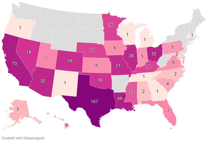 Raising Canes By State