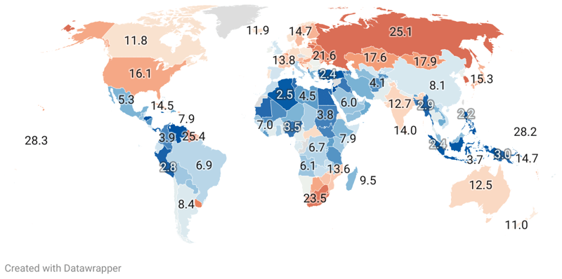 Suicide Rate by Country