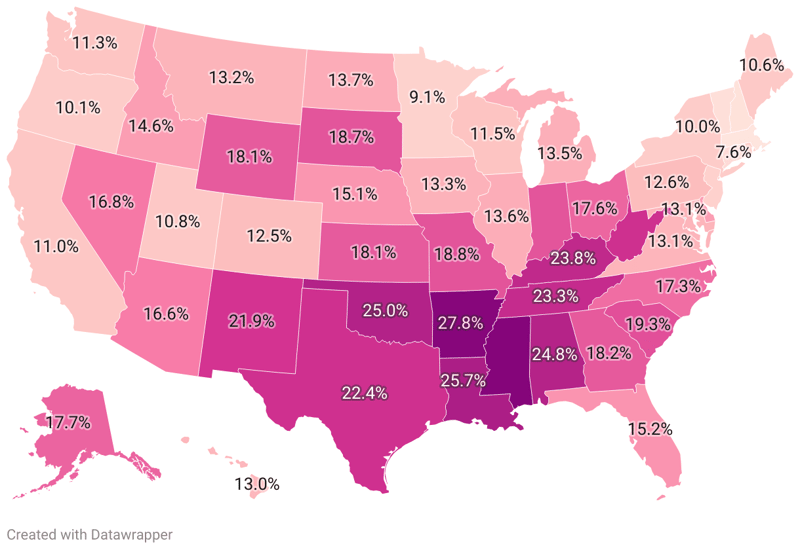 Teen Pregnancy Rates By State