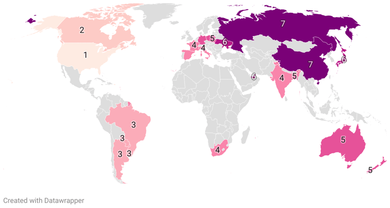 What Countries have Tornadoes